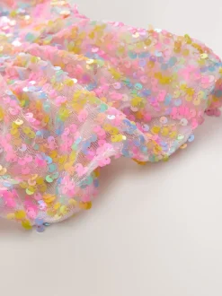 Next Rose pastel - Manches d'ange Sequin Robes de fête (3-16yrs)