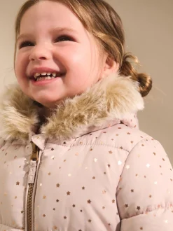 Next Rose pâle - Combinaison de ski Imprimé Résistant à la douche (3mois-7ans)