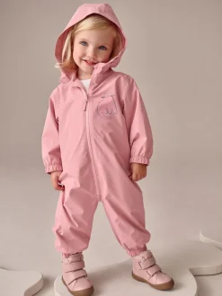Next - Combinaison imperméable imprimée (3 mois-7 ans) Rose pâle Outlet