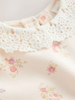 Next Rose pâle à petites fleurs  - Ensemble Sweat-shirt et Leggings à col (3mois-7ans) Sale