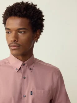 Next - Ajustement régulier - Chemises Oxford boutonnées Easy Iron Rose rose Discount