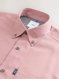 Next - Ajustement régulier - Chemises Oxford boutonnées Easy Iron Rose rose Discount