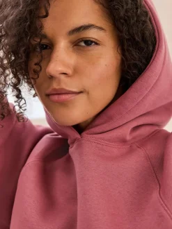 Next Rose rose - Sweat à capuche long épais décontracté Clearance