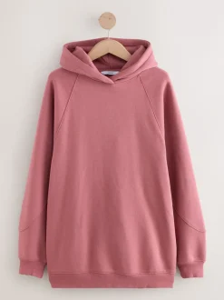Next Rose rose - Sweat à capuche long épais décontracté Clearance