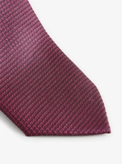 Next - Ensemble cravate et pochette texturées Rose rouge Online