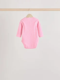 Next Rose vif - Lot de 5 bodies à manches longues pour bébé New