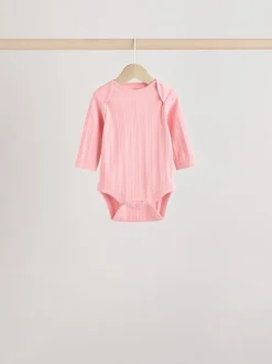 Next Rose vif - Lot de 5 bodies à manches longues pour bébé New