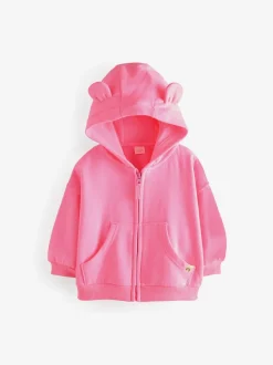 Next - Sweat à capuche zippé (3mths-7yrs) Rose vif Clearance
