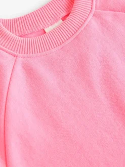 Next - Sweat à col ras du cou (3mths-7yrs) Rose vif Outlet
