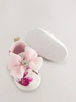 Baker by Ted Baker Rose vif/blanc - Baskets Bébé Filles en organza à nœud Outlet