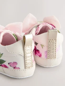Baker by Ted Baker Rose vif/blanc - Baskets Bébé Filles en organza à nœud Outlet