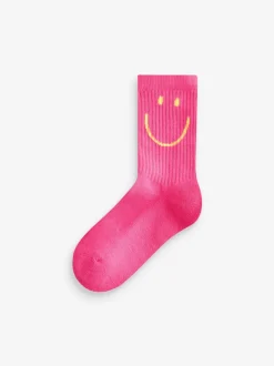 Next - Lot de 3 paires de chaussettes de sport pour l'école enrichies en coton matelassées Rose, violet et bleu canard Bleu Personnage Discount