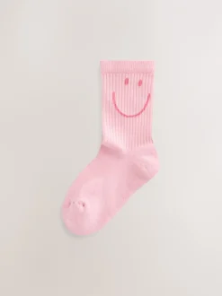 Next - Lot de 3 paires de chaussettes de sport pour l'école enrichies en coton matelassées Rose, Violet et Vert Outlet