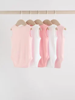 Next Rose/Blanc - Bodys indispensables bébé Sale