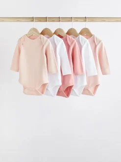 Next Rose/Blanc - Bodys indispensables à manches longues pour bébé