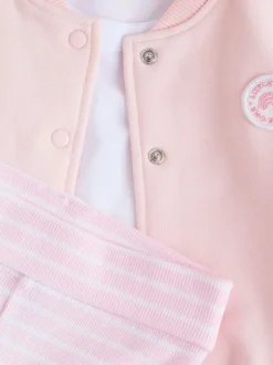 Next Rose/Blanc - Ensemble veste, haut et leggings bébé 3 pièces (0mois-2ans) Hot