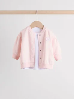 Next Rose/Blanc - Ensemble veste, haut et leggings bébé 3 pièces (0mois-2ans) Hot