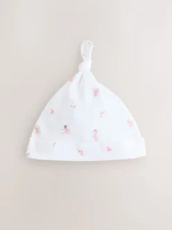 Next Rose/Blanc - Lot de 3 bonnets bébé noués (0-12mois) Outlet