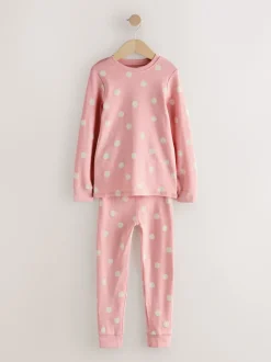 Next - Lot de 3 pyjamas Snuggle (9mois-12ans) Rose/Blanc Clearance