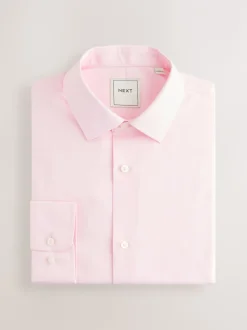 Next Rose/Bleu - Ajustement régulier - Lot de 2 chemises élégantes à manchette simple Easy Care manches longues Clearance