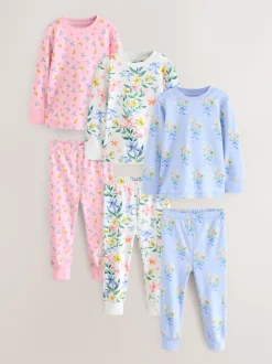 Next Rose/Bleu - Lot de 3 pyjamas Snuggle (9mois-16ans) Online
