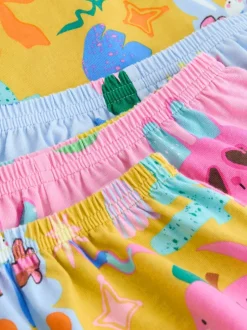 Next Rose/Bleu chat/Imprimé Fleuri - Pyjama court 3 Pack (9mois-12ans) Outlet