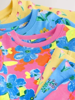 Next Rose/Bleu Fleuri Vif - Lot de 3 pyjamas Snuggle (9mois-16ans) Online