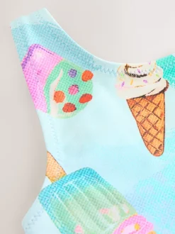 Next Rose/bleu motif crème - Maillot de bain (3mths-10yrs) Outlet