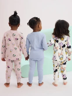 Next Rose/bleu/blanc - Pyjamas Minnie Mouse Se blottir 3 Pack (9mois-12ans) Discount