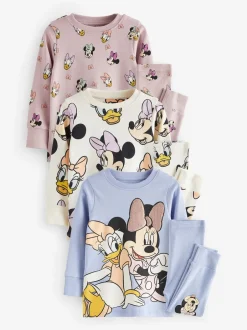 Next Rose/bleu/blanc - Pyjamas Minnie Mouse Se blottir 3 Pack (9mois-12ans) Discount