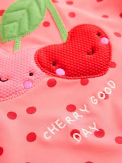 Next Rose/cerise rouge - Ensemble de bain Sunsafe à manches courtes (3mois à10ans) Hot