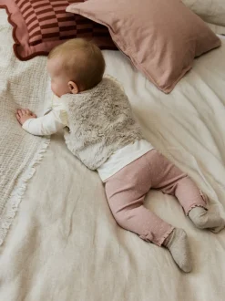 Next Rose/Crème - Ensemble 3 pièces pour veste, haut et legging en fourrure bébé (0mois-2ans) Sale