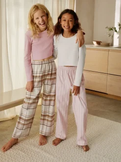 Next Rose/Crème - Lot de 2 pantalons de pyjama tissés (3-16ans) Online