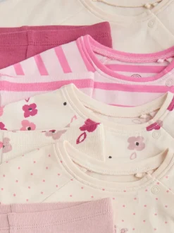 Next Rose/crème fleur - Ensemble Bébé Manches longues et Leggings 8 Pieces (0mois-2ans) New