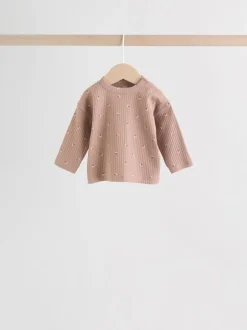 Next - Ensemble haut à manches longues et leggings 6 pièces (0mois-3ans) Rose/Crème/Marron Imprimé Best