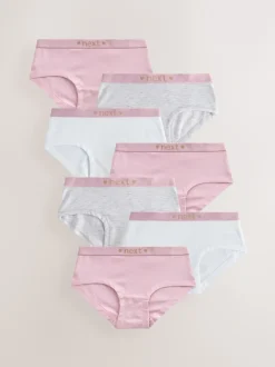 Next Rose/Gris - Lot de 7 hipsters (2-16 ans) New