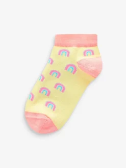 Next Rose/gris/violet - 5 Lot de chaussettes de sport en coton riche en licorne Character