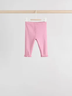 Next - Paquet de jambières pour bébé 4 (0mois-2ans) Rose/marron/cœur New
