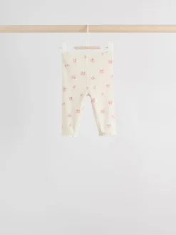 Next - Paquet de jambières pour bébé 4 (0mois-2ans) Rose/marron/cœur New