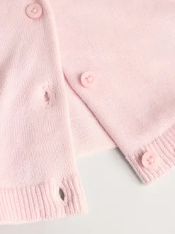 Next Rose/neutre - Cardigans en coton 100% 2 Paquet (0mths-3yrs) Clearance