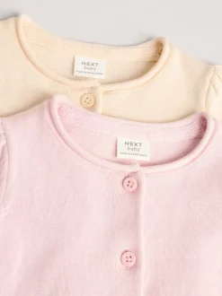 Next Rose/neutre - Cardigans en coton 100% 2 Paquet (0mths-3yrs) Clearance