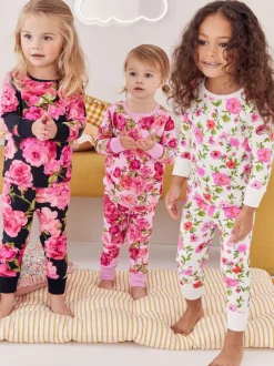Next Rose/Noir - Lot de 3 pyjamas Snuggle (9mois-16ans) Discount