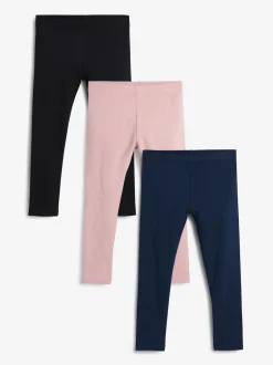 Next - Lot de 3 leggings (3-16ans) Rose/noir/bleu marine Discount