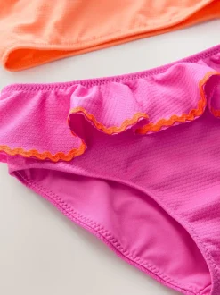 Next Rose/Orange - Bikini à volants (3-16ans) Hot