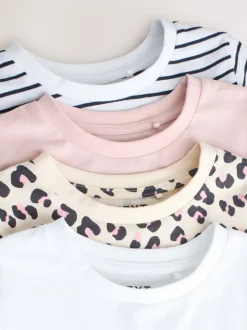 Next Rose/rayure/Animal - Pack T-shirt 4 (3-16ans) Sale