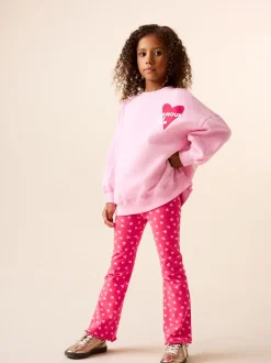 Next Rose/rouge motif cœurs - Ensemble Sweat-shirt et Leggings évasés (3-16ans) Best