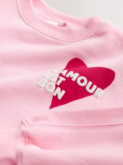 Next Rose/rouge motif cœurs - Ensemble Sweat-shirt et Leggings évasés (3-16ans) Best