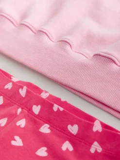 Next Rose/rouge motif cœurs - Ensemble Sweat-shirt et Leggings évasés (3-16ans) Best