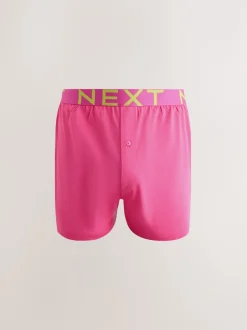 Next Rose/Rouge/Vert - Lot de 5 boxers amples Best