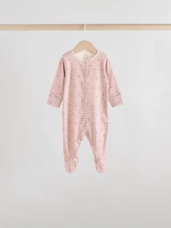 Next Rose/rouille Ditsy Fleuri - Lot de 5 dors-bien bébé (0-2ans) Clearance